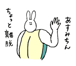 Rabbit in turtle shell's name is Asumi sticker #15667769