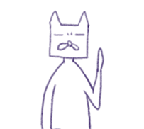 Cat of a square face sticker #15667995