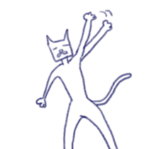 Cat of a square face sticker #15667996