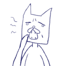 Cat of a square face sticker #15668000