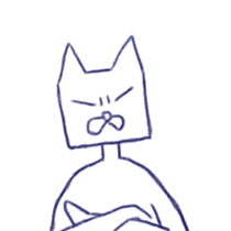 Cat of a square face sticker #15668001