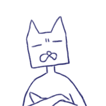 Cat of a square face sticker #15668002
