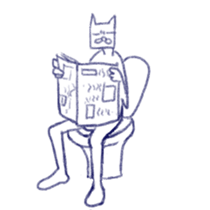 Cat of a square face sticker #15668003