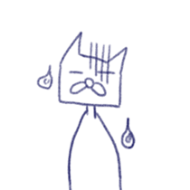 Cat of a square face sticker #15668004