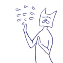 Cat of a square face sticker #15668005