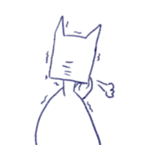 Cat of a square face sticker #15668006