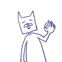 Cat of a square face sticker #15668007