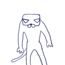 Cat of a square face sticker #15668008