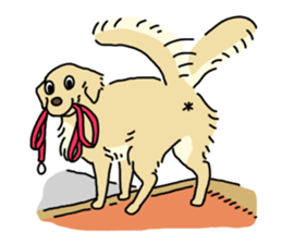 Cute Golden Retriever Sticker sticker #15670137