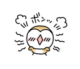 Mamefuku of barn owl9 sticker #15670571