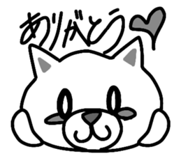 shiro -Japanese cat- sticker #15671413