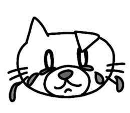 shiro -Japanese cat- sticker #15671429