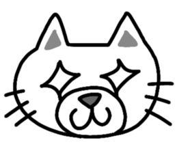 shiro -Japanese cat- sticker #15671431