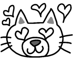 shiro -Japanese cat- sticker #15671440