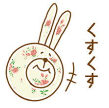 Flower pattern with Bunny sticker #15671742
