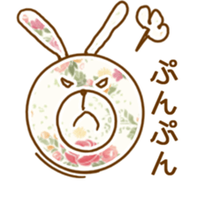 Flower pattern with Bunny sticker #15671748