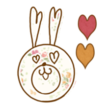 Flower pattern with Bunny sticker #15671752