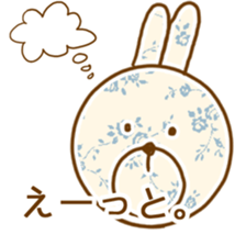 Flower pattern with Bunny sticker #15671755