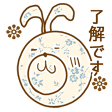 Flower pattern with Bunny sticker #15671760