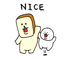 Rice balls and bread 4 sticker #15672197