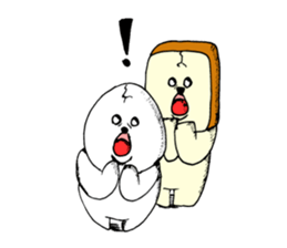 Rice balls and bread 4 sticker #15672198