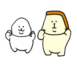 Rice balls and bread 4 sticker #15672206