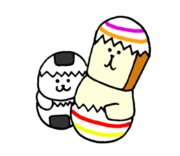 Rice balls and bread 4 sticker #15672222