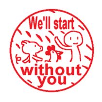 Let's meet up with Hanko-Stickers sticker #15673677