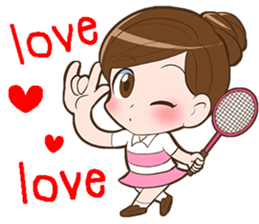 Badminton by Memee. sticker #15674429