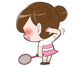 Badminton by Memee. sticker #15674435