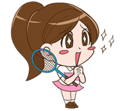 Badminton by Memee. sticker #15674467