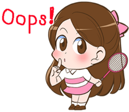 Badminton by Memee. sticker #15674475