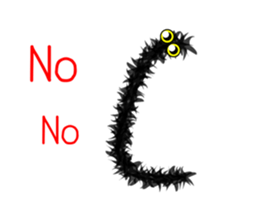 worm Very hairy sticker #15675602