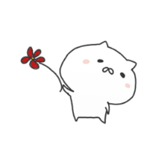 white funny cat sticker sticker #15677045