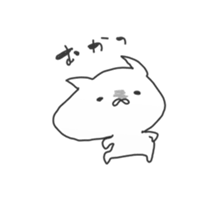 white funny cat sticker sticker #15677046