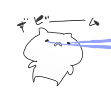 white funny cat sticker sticker #15677049