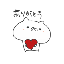 white funny cat sticker sticker #15677051