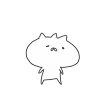 white funny cat sticker sticker #15677054