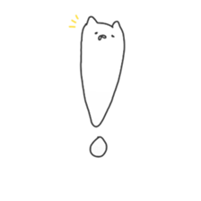 white funny cat sticker sticker #15677056