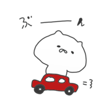 white funny cat sticker sticker #15677057