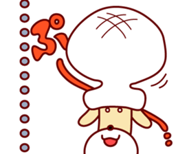 mitarashi-dango dog 3 sticker #15677234