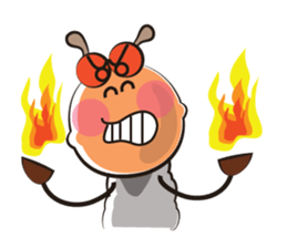 Very Funny White Sheep Vivid Emotions sticker #15677330