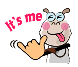 Very Funny White Sheep Vivid Emotions sticker #15677333