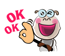 Very Funny White Sheep Vivid Emotions sticker #15677335