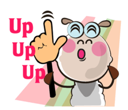 Very Funny White Sheep Vivid Emotions sticker #15677336