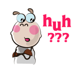 Very Funny White Sheep Vivid Emotions sticker #15677337