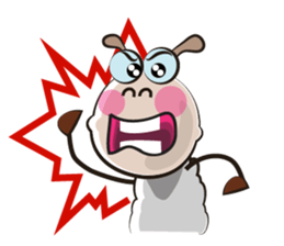 Very Funny White Sheep Vivid Emotions sticker #15677339