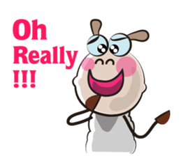 Very Funny White Sheep Vivid Emotions sticker #15677340