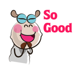 Very Funny White Sheep Vivid Emotions sticker #15677341