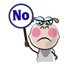 Very Funny White Sheep Vivid Emotions sticker #15677343